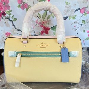 COLORBLOCK COACH ROWAN SATCHEL CROSSBODY NWT